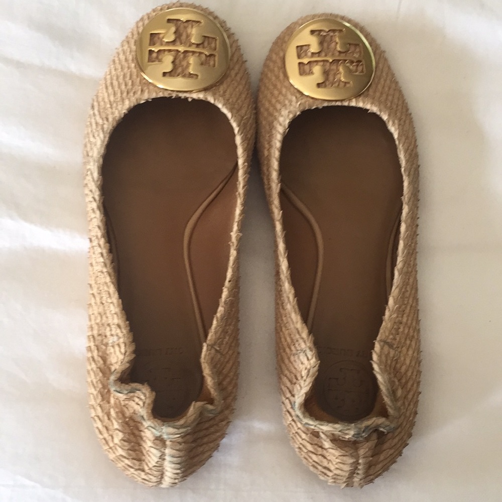 Tory Burch Reva snake skin with gold hardware